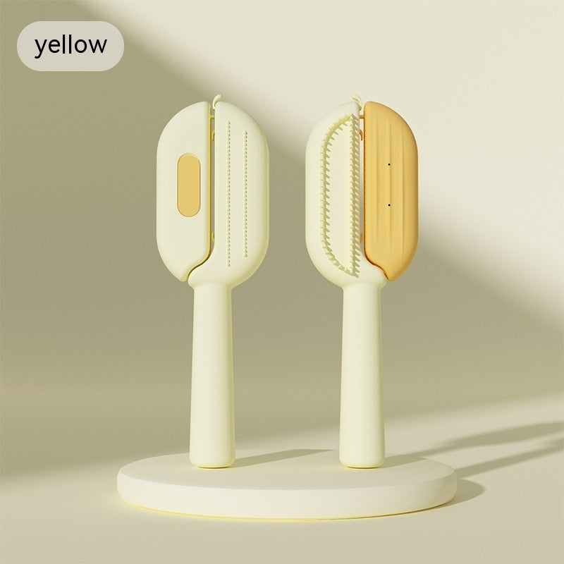 ShedAway 3-in-1 steam deshedding brush in yellow