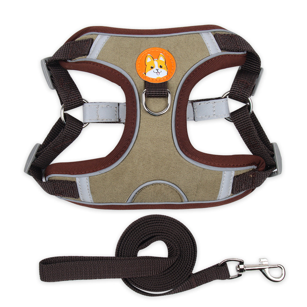 Dog harness and leash set 