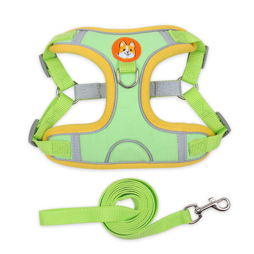 Green dog harness 